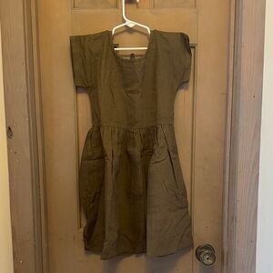 Little Cottonwood Olive Green Girls Dress